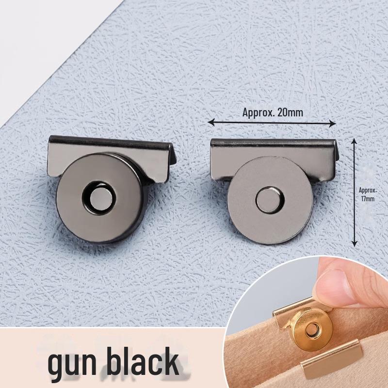 Durable Magnetic Metal Buckle for Bags: No-Sew Fix, Leather & Cloth Compatibility, Hidden Magnetic Button