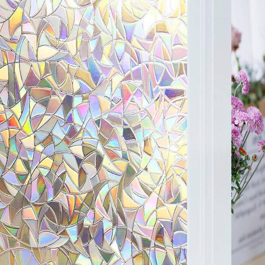 Window Privacy Film Decorative,  Glass Window Tint For Home, 3D Decals Window Clings For Glass , Static Cling Window Sticker