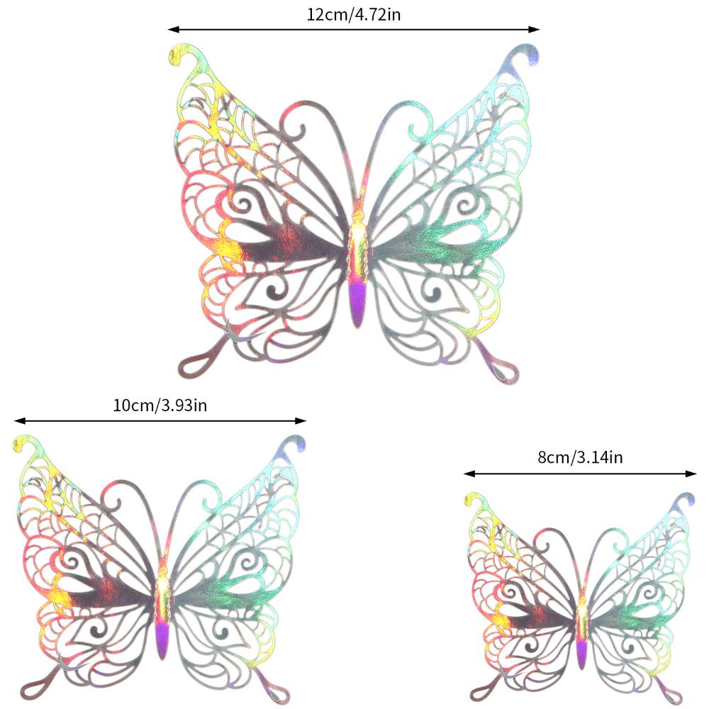 Decor Wedding Favor 3D Fantacy Butterfly Stickers Wall Art Hollow Butterflies Decals Mirage Color