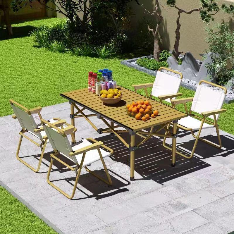 Folding Outdoor Table and Chair Set with Storage Bag - Quick Fold, Easy Store, Perfect for Fishing, Picnics, and Night Markets
