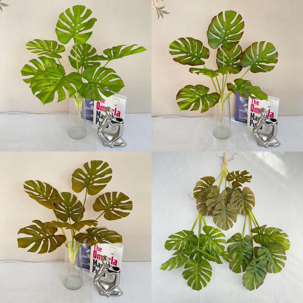 Artificial Green Plant Home Decor With Soft Silicone Leaves For Wedding And Photography Props