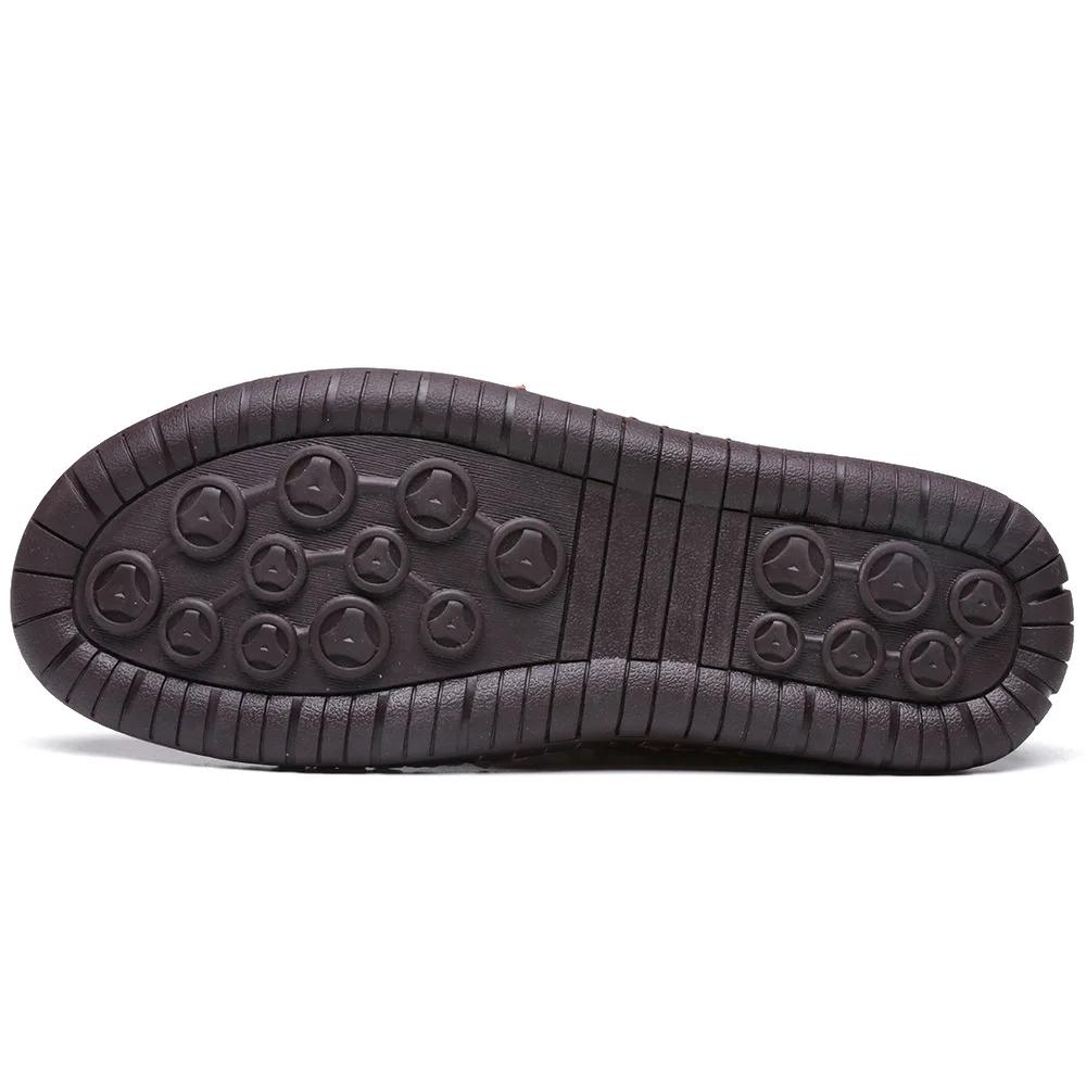 Fashion 2024 Men's Leather Boots Flat Outdoor Boots Men's Casual Shoes Cowhide Hiking Shoes Anti Slip Wear-resistant Autumn Winter Shoes