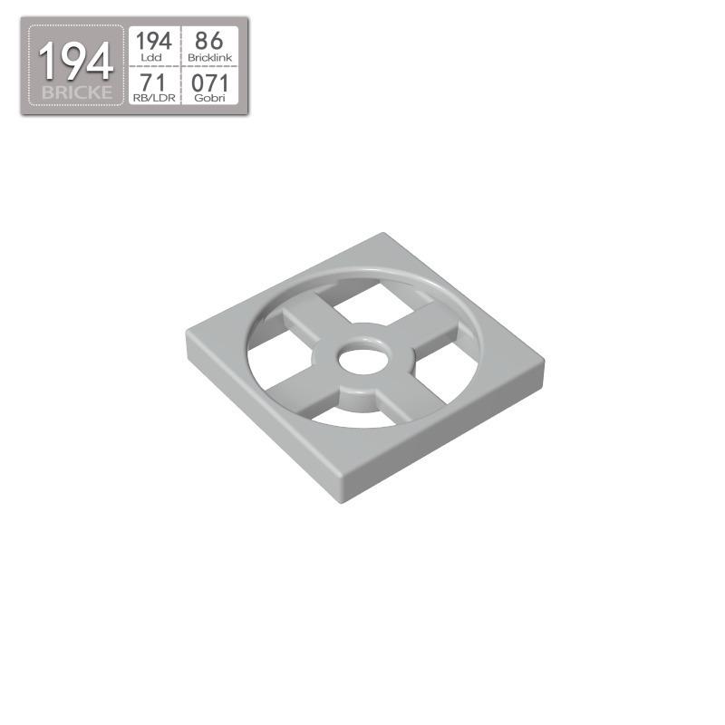 BRICKE 2x2 Turntable Base Compatible with Lego 3680 Building Blocks - Educational DIY Spare Parts 50g (~135 pcs)