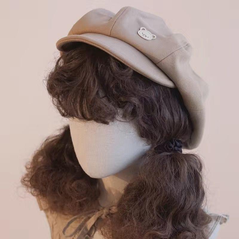 Handmade Cloud Hat, Bailey Hat, Duckbill Hat, Autumn and Winter Look Small, Warm Brown, Maillard, Japanese, Korean, Japanese