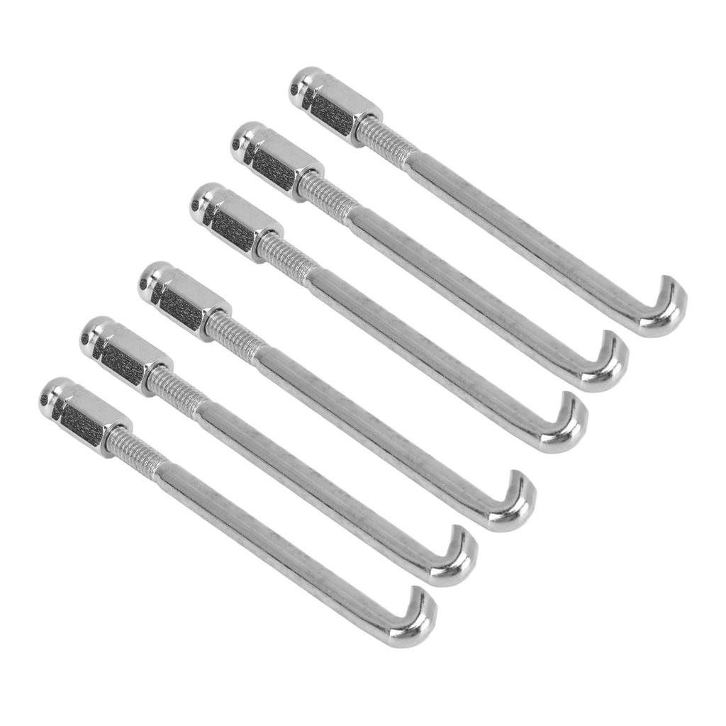 24PCS Banjo Bracket Hook Silver Metal Wear Resistant Banjo Hooks Set Accessory for Replacement