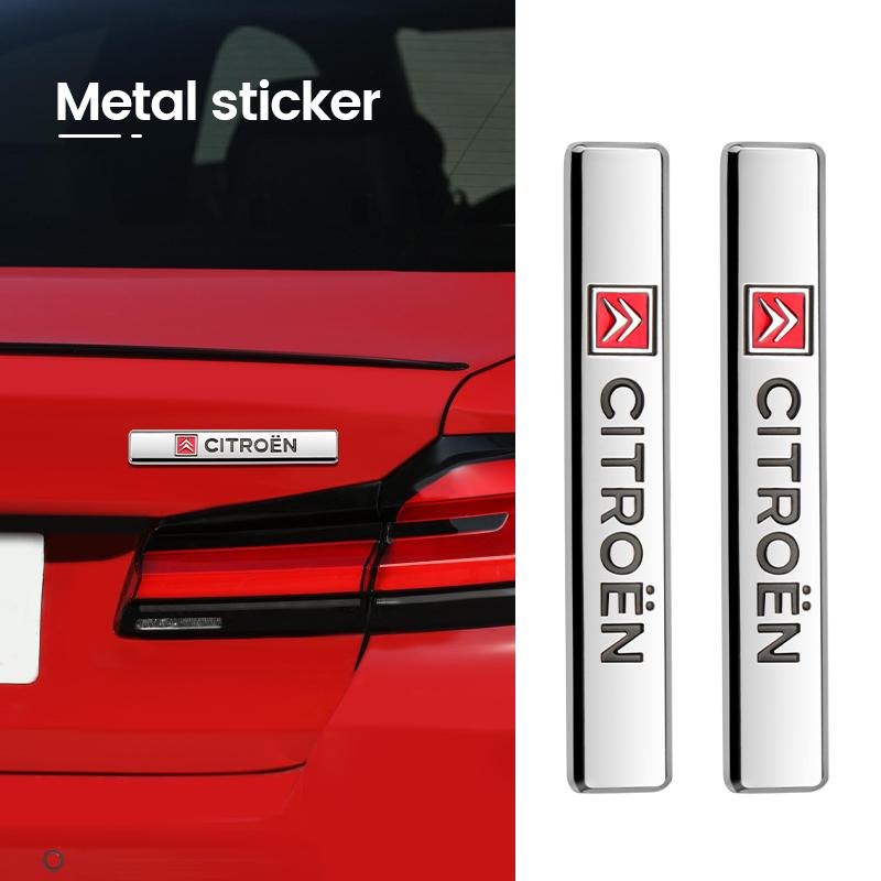 Autocollant Métal 3D Emblème de Carrosserie Voiture Décoration Autocollants Pour Citroen C4 C3 C5 C5X e-C4 X e-C3 C-Elysee Berlingo C1 C6 C2 C-Crosser C4L