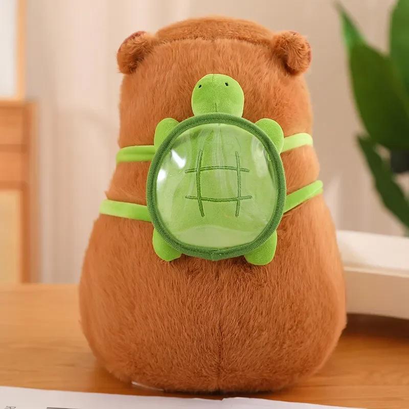 23-45Cm Capybara Plush Toy Simulation Capybara Stuffed Animals Plushie With Turtle Schoolbag For Kids Birthday Christmas Gift