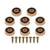 8 Pcs Cutting Board Feet with Non Slip Pads Aluminum Alloy Feet Legs with Rubber Feet and Screws Kit for Furniture Chair Cabinet