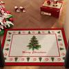 Christmas Loop Pile Non-slip Doormat: Wear-resistant, Cuttable, Ideal for Home Entrances