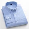 Men's Long-Sleeve Oxford Cotton Shirt - Breathable, Solid Color for Casual or Daily Wear