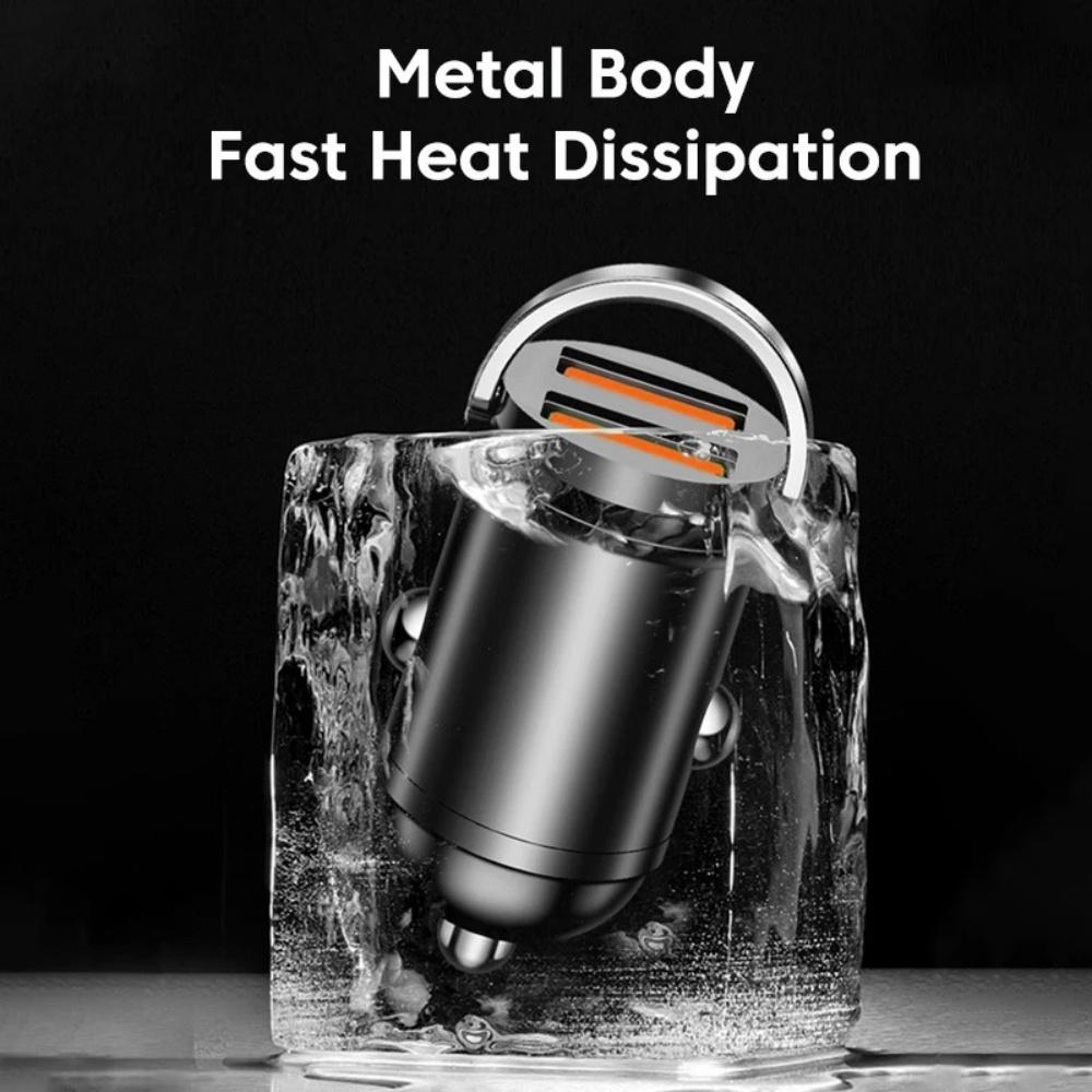 200W Mini Car Charger USB Type C Metal Quick Charge 3.0 PD Port Fast Charging Phone Charger For Xiaomi iPhone 13 14 15 Pro Max