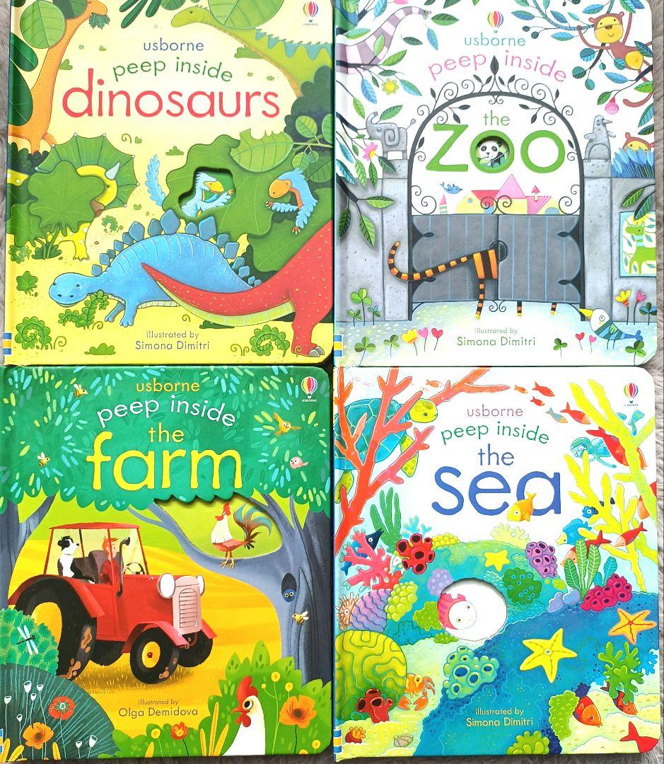 

[Б/У] Набор из 4 книг Usborne Peep Inside Книга-панорама