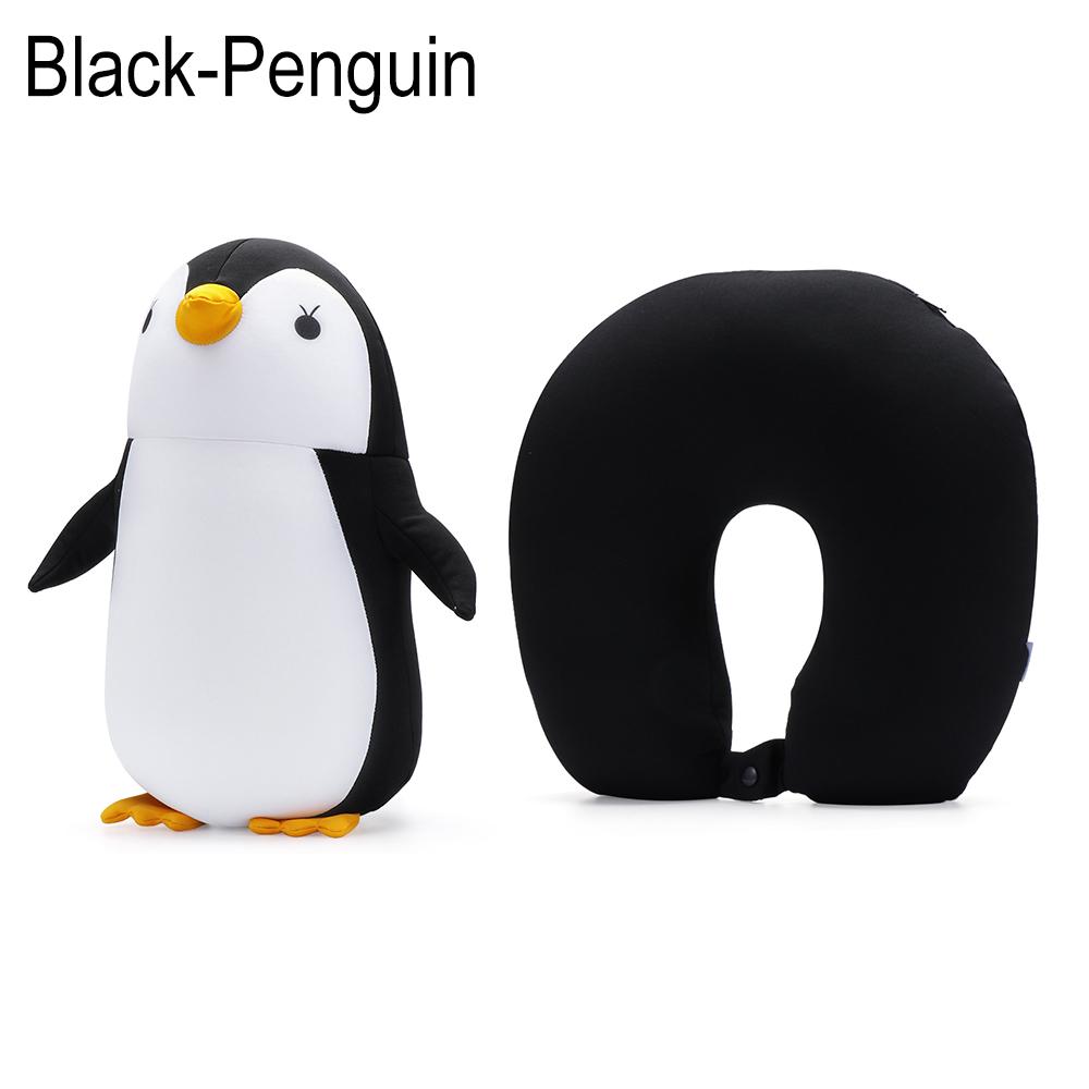 Changable Cervical Cartoon Protection Neck U Shaped Travel Pillow Penguin Whale Fluffy Pillows