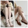 Vintage Patterned Sheer Pantyhose Stockings for Women French Style Flower Jacquard Silk Tights Thin Leggings Hosiery