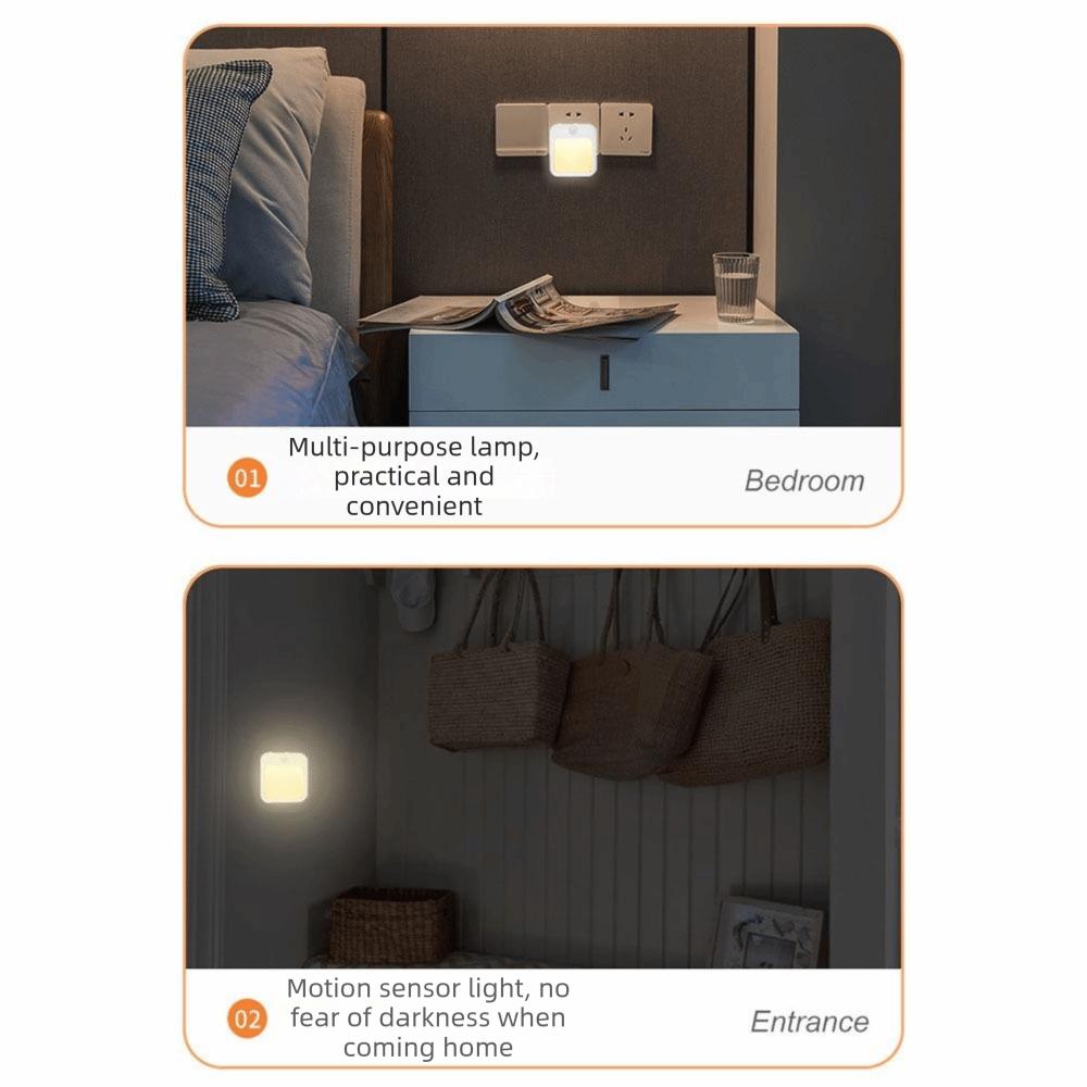 Warm White Light Plug-in LED Night Light Soft Light Adjustable Brightness LED Backlit Night Light Energy Efficient