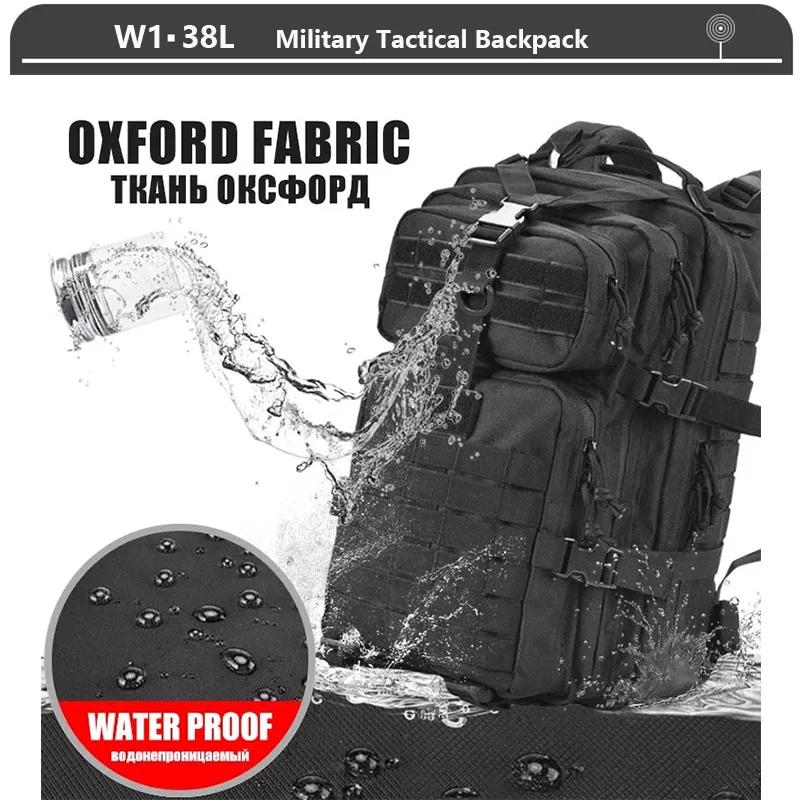 Large Capacity Camouflage Tactical Backpack Outdoor Field Assault Pack Rucksack for Camping Hiking Sports Climbing