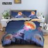 Jellyfish Duvet Cover Set Queen Size Ocean Animal Print Bedding Set Microfiber The Underwater World Quilt Cover For Boys Girls