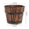 Carbonized Wood Plant Pots Flower Bucket for Garden Farmhouses Home Decorations