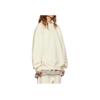 Fear of God Essentials FW22 Eggshell Solid Color Pullover Fleece Hoodie Women Hoodies Eggshell-White FOGE-FW22-367