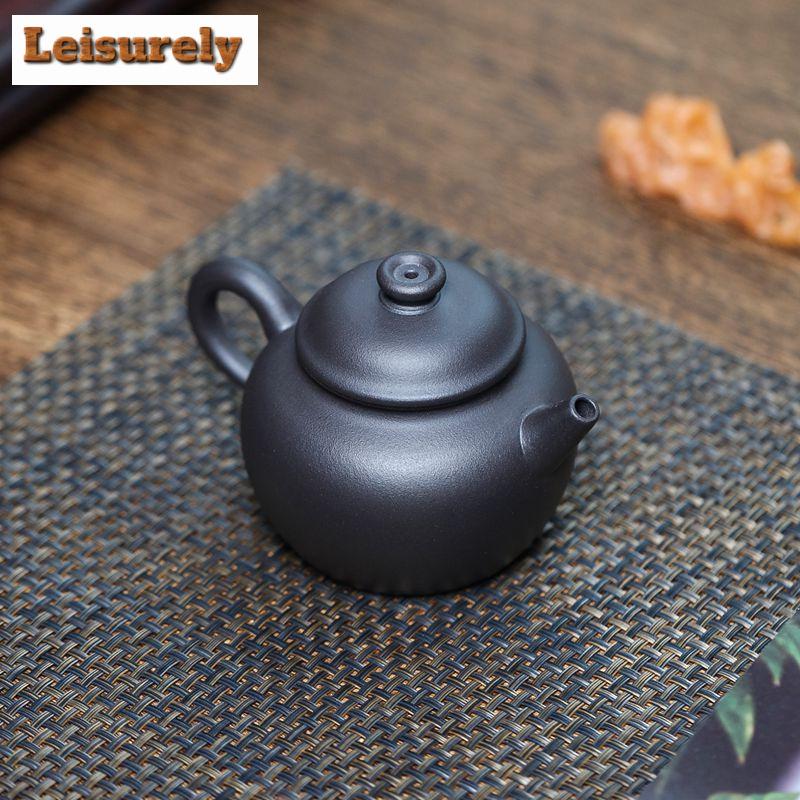 240ml Classic Yixing Purple Clay Teapots Handmade Pot Raw Ore Black Mud Kettle Chinese Zisha Tea Set Tea Services Ornaments Gift