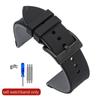 Sport Wasserdichtes Silikonkautschuk Uhrenarmband Männlich und Weiblich für Rolex Seiko Nein. 5 Huawei GT20 22mm Schnellverschluss