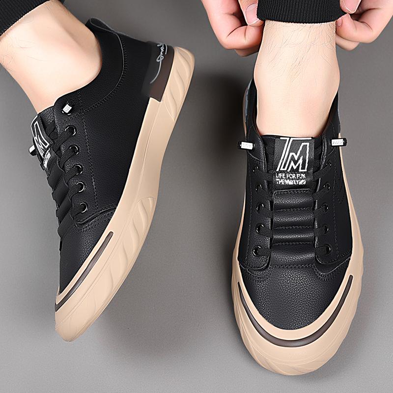 High Quality Brand Men's Genuine Leather Casual Shoes Anti Slip Sports Shoes Men's Outdoor Flat Shoes Office Commuting Shoes