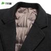 SANSAN Men's Long Wool Blend Trench Coat with Removable 90% Goose Down Liner