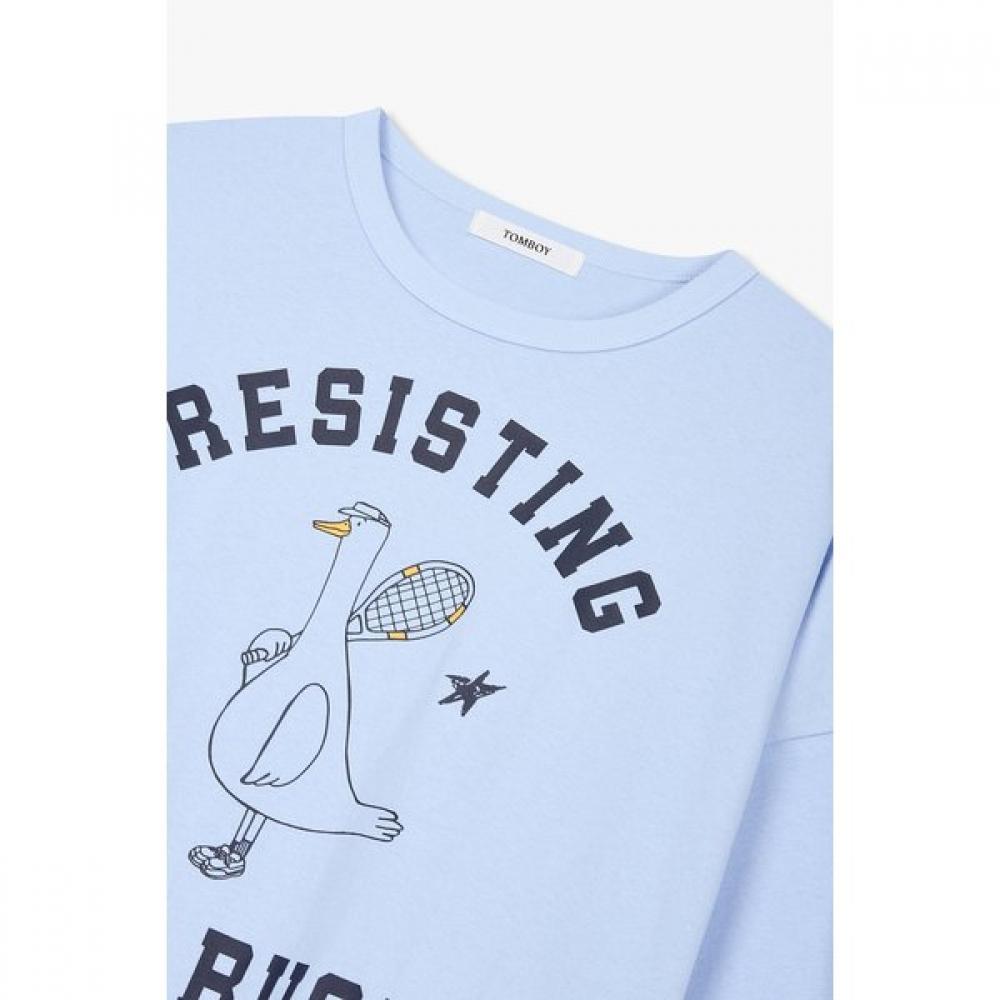 STudio Tomboy Long Sleeve T shirT Single Line Graphic 9106122104cT