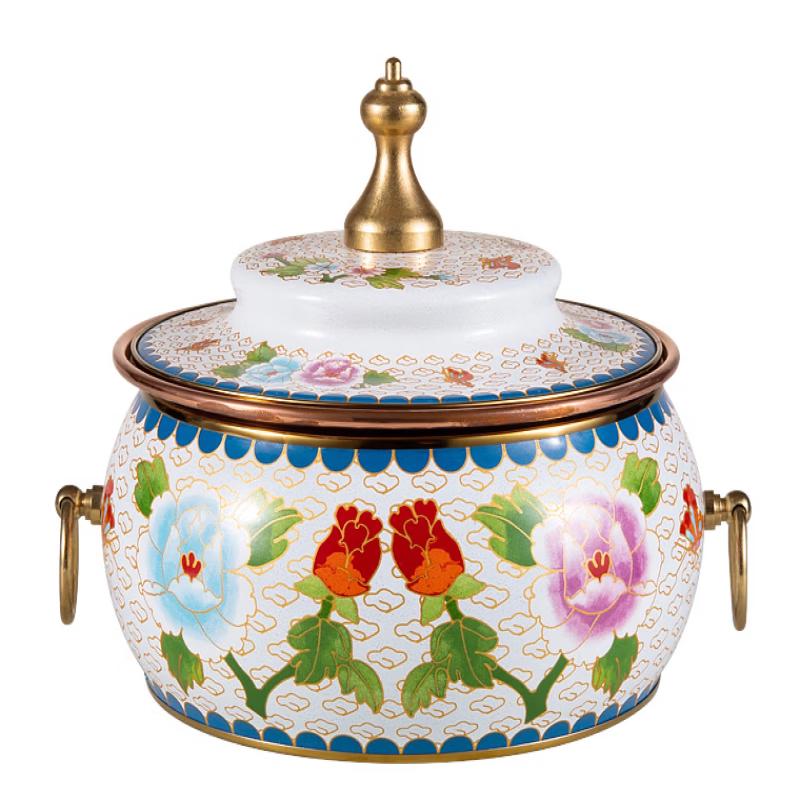 ZISIZ Enamel Induction Cooker Copper Hotpot