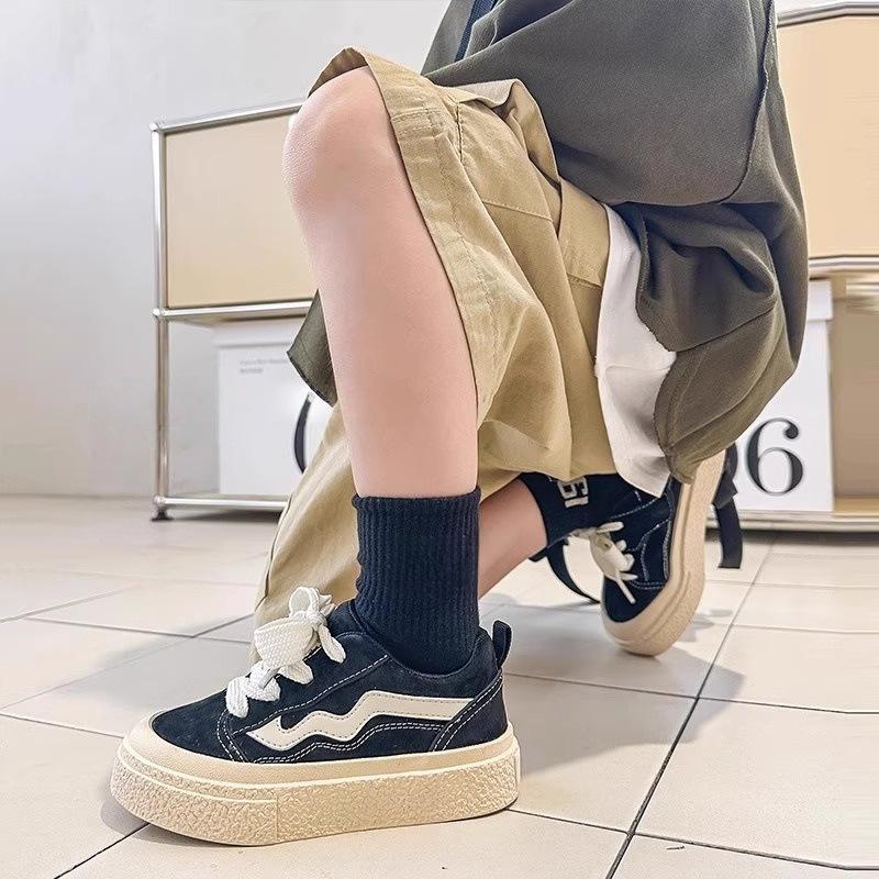 Girls board shoes spring and autumn boys sports shoes children platform canvas shoes muffin shoes girls casual low-top trendy cool