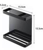 Yamazaki Magnetic Wrap X X Tower Wrap Kitchen 7122 Holder, Black, Approx. W15.5 D5.2 H15.5cm, Series, Storage, Storage,