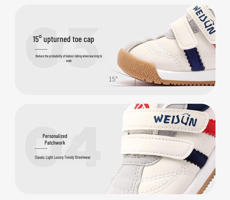 Wei Jun Yi Baby and Toddler Soft Sole Shoes for Boys and Girls, Spring/Autumn Style, 1-3 Years