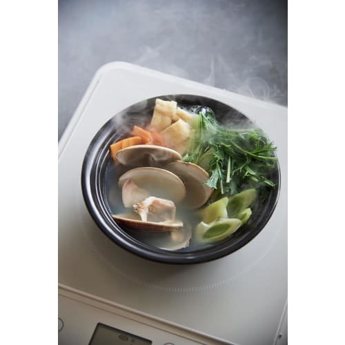 Nodahoro Enamel Heat-Resistant Pot, Small, Gas/IH Compatible, Perfect for Single-Person Ramen and Udon Noodles, Made in Japan, Coconabe, Dark Black, K