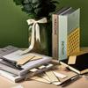 20pcs/set Blank Rectangle Wooden Tags Unfinished Nature Wood Slice DIY Crafts Bookmark Garment Gift Bags Hanging Label Decor
