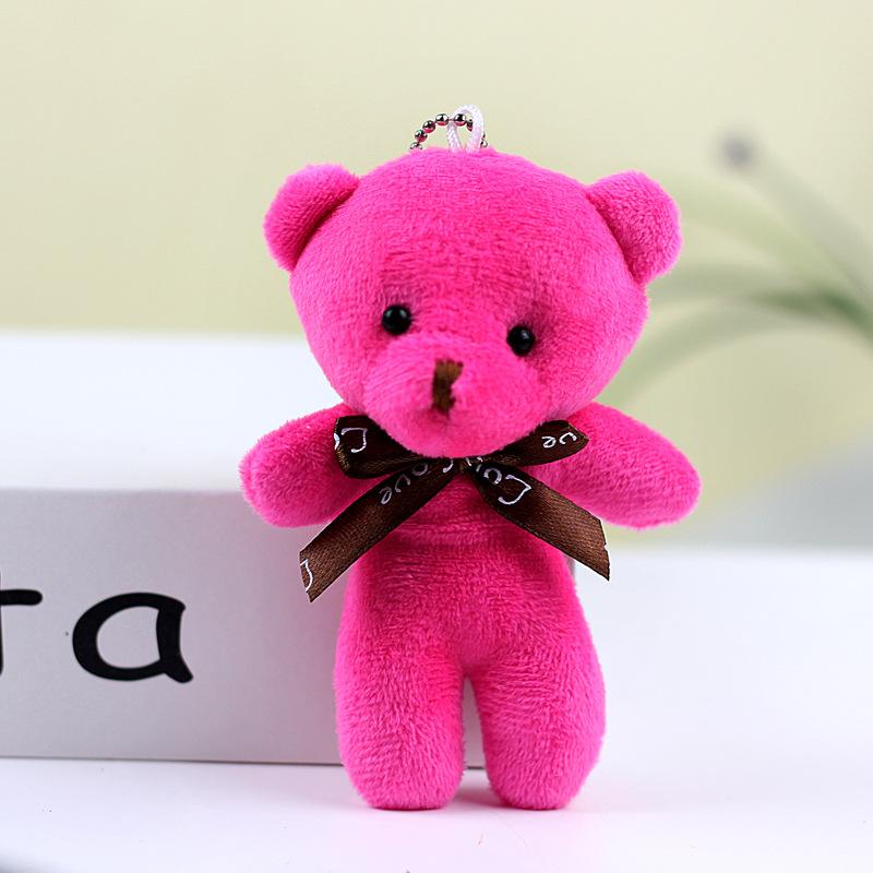 10Pcslot Tiny Bear Stuffed Plush Toys Mini Bear Doll Toy Keychain Bag Pendants Wedding Decoration Children Birthday Party Gifts