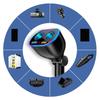 12V/24V 120W Vehicles Lighter Socket Double USB Port Quick Charging Car Charger Splitter Adapter with Blue LED Display