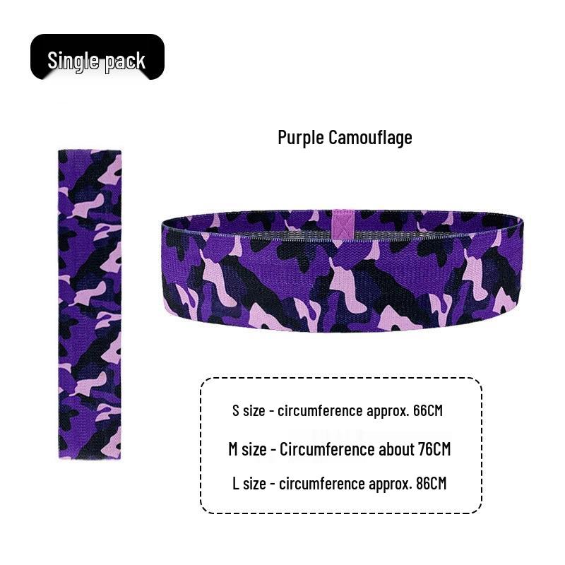 Camouflage Elastic Yoga Resistance Band for Squats and Leg Shaping
