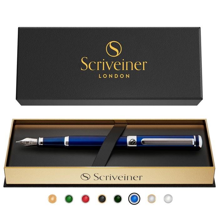 Scriveiner Fountain Pen Midnight Blue, Schmidt Nib, Medium, Converter Included