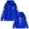 Wikinger Runen Kompass Reißverschluss Hoodie Herren Gothic Rock Übergroß Zip Up Jacke Herren Damen Freizeit Sweatshirts