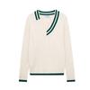 TAOP&ZA Women's College Style Casual Eight-Strand Braid Knit Sweater - Spring/Summer Collection