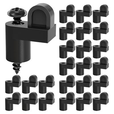 A84E-For Fastens Winter Window Screens 3/8 In Nylon Window Screen Clip With Screws Offset Window Clips