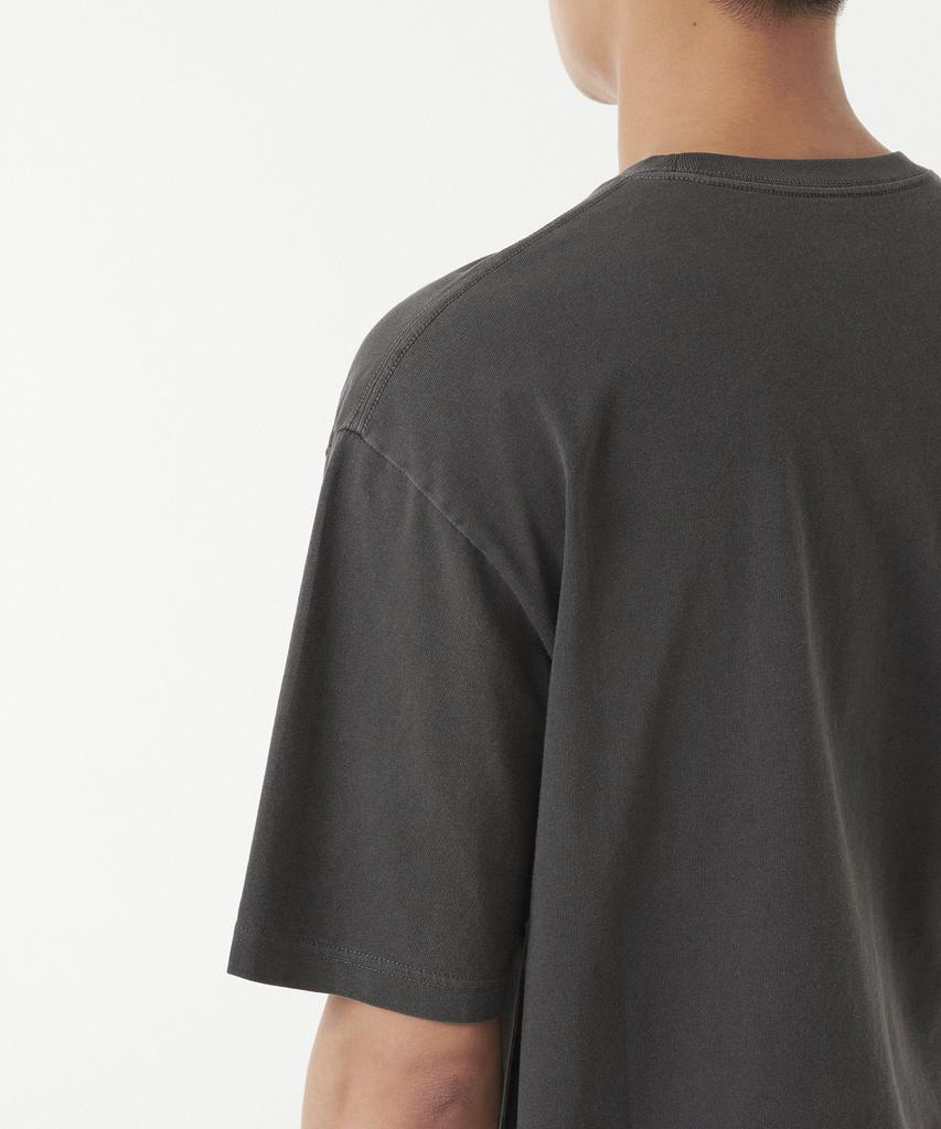 MUSINSA STANDARD Pigment Relaxed Crew Neck T-Shirt [Charcoal Gray]