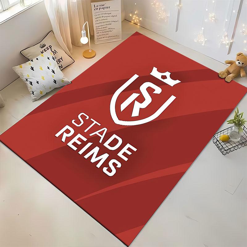 Stade Reims Logo Carpet suitable as a non-slip mat for the living room or bedroom sofa