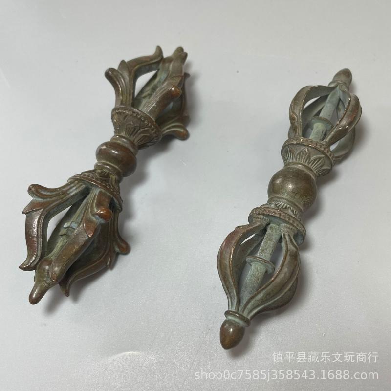 Tibetisch Nepalesische Dreiseitige Phurba Vajra-Zinke Dämonenbezwingender Stößel Feng Shui Ornament Hängende Dekoration