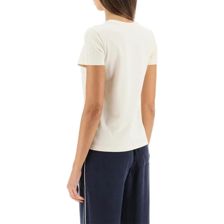 A.P.C. SS23 Logo Print Casual Short Sleeve T-Shirt Women tops Cream COEZCF26848-AAC