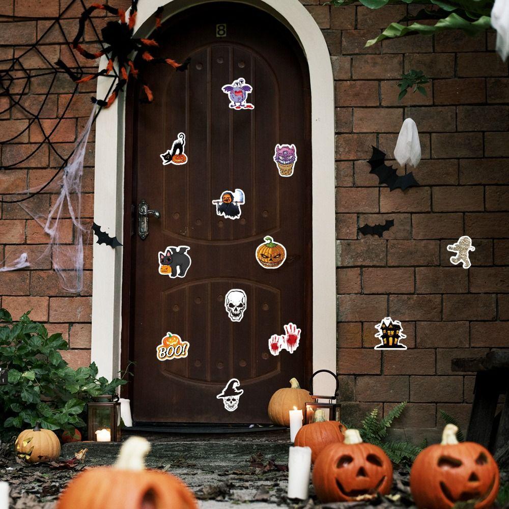 Decorative Decals DIY Pumpkin Stickers Party Decor Halloween Stickers 50pcs/set   Suitcase