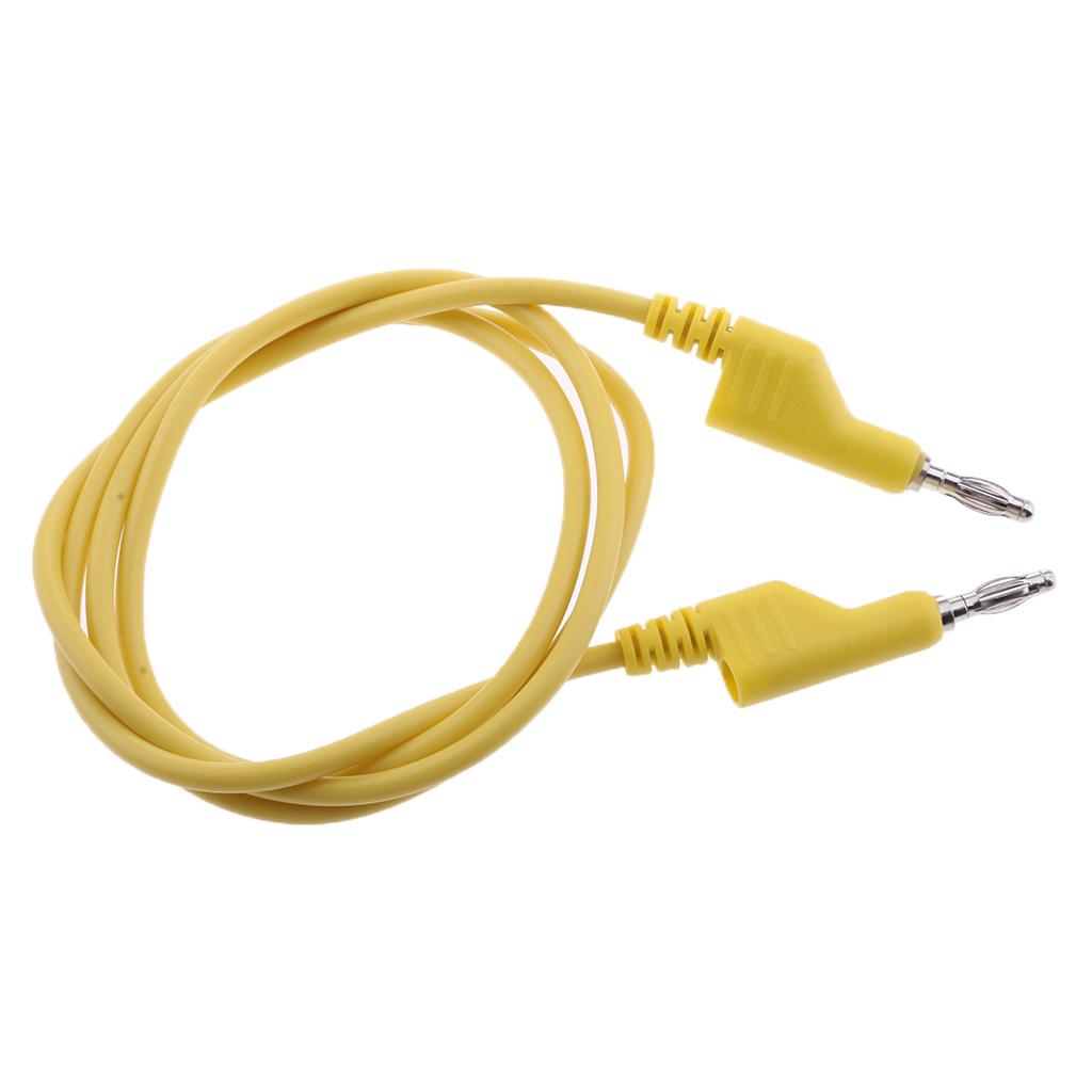 5Pieces Banana to Lead , 4mm Stackable Plug Silicone Test Cable for Multimeter,