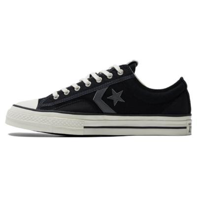Star Player 76 Eenvoudige en Makkelijk te Dragen Vintage Lage Canvas Schoenen Unisex Zwart