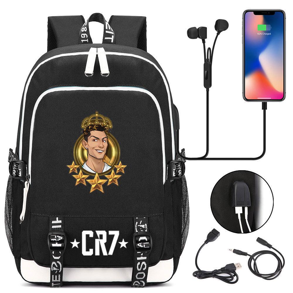 Mochila escolar de gran capacidad con correa para el hombro; set de tres piezas para estuche de lápices de estudiante