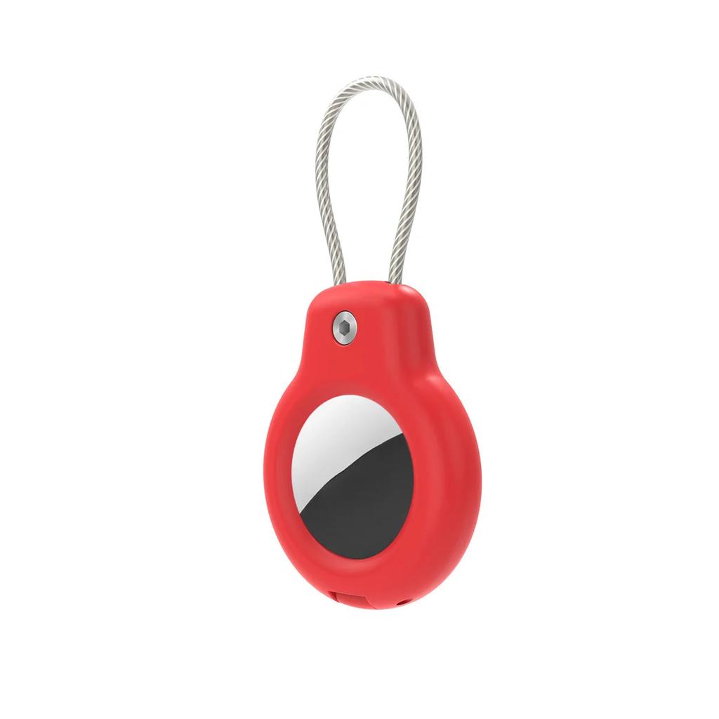 New Compatible with Apple AirTag Secure Holder with Cable Air Tag Lock Case Keychain Key Ring Key Chain Luggage tag for Keys